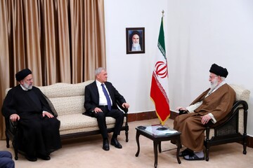 رئیس جمهور عراق و هیئت همراه با رهبر انقلاب دیدار کردند