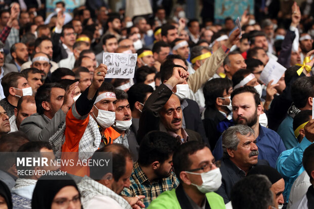 دیدار جمعی از کارگران با رهبر معظم انقلاب اسلامی