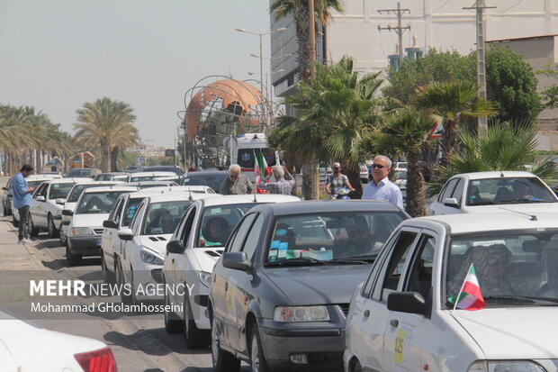 Families rally racing in Bushehr province on Persian Gulf Day