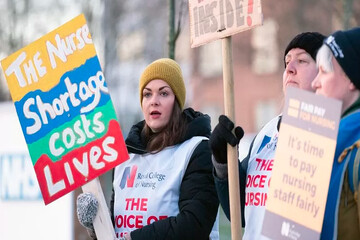 Nurses across England strike in biggest walkout so far