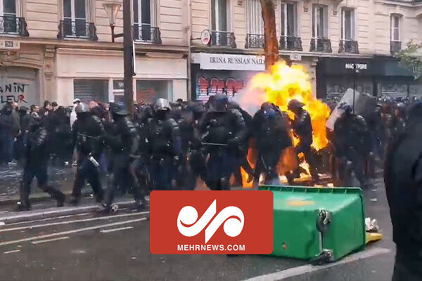 اعتراضات مردم پاریس در روز جهانی کارگر