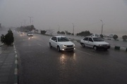 بارش باران در جاده چالوس