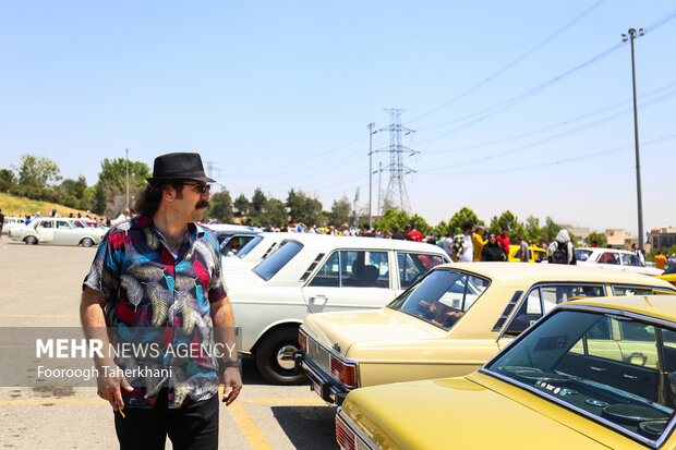İran'ın klasik otomobili Peykanı kullanan şoförler bir araya geldi