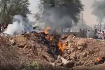 سقوط جنگنده ارتش هند، ۳ کشته برجای گذاشت+ فیلم