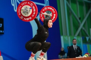 Iranian female weightlifter bags 2 bronze medals