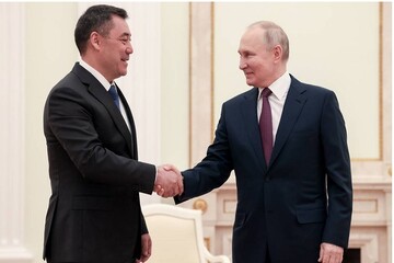 رؤسای جمهور روسیه و قرقیزستان دیدار کردند/ محورهای بیانیه مشترک پوتین و جباروف
