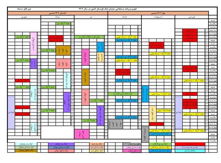 تصویب تقویم مسابقات فصل آینده/برنامه ریزی برای پرداخت معوقات