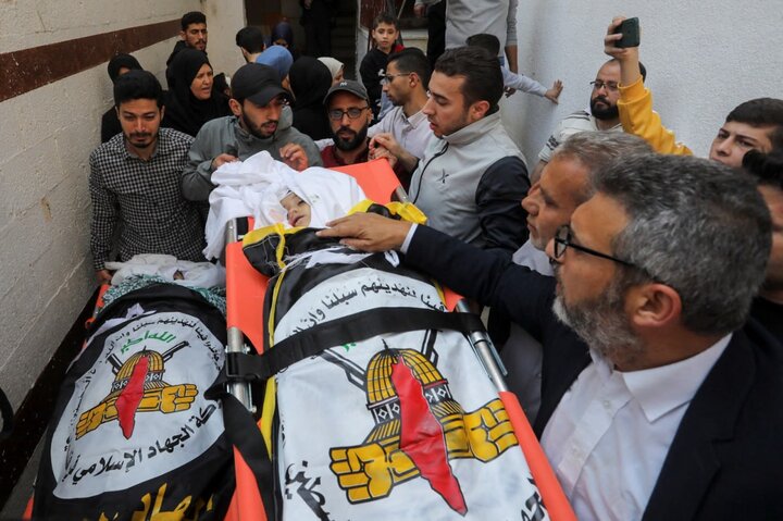 مراسم تشییع پیکر شهدای فلسطینی در غزه+ تصاویر