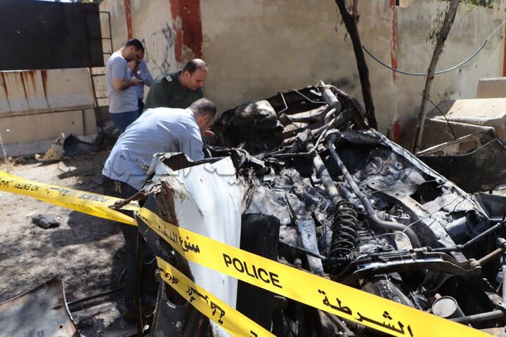 انفجار سيارة في قسم شرطة برزة بدمشق
