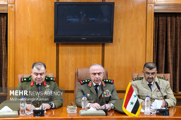 Meeting of Iran defense minister with Syrian official 