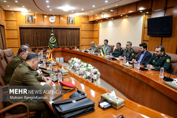 Meeting of Iran defense minister with Syrian official 