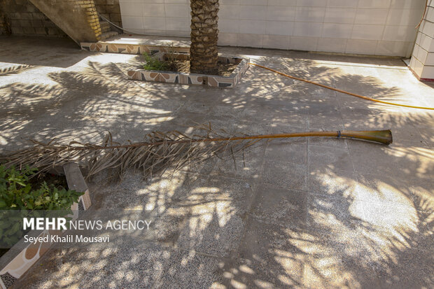 حصیر بافی با نخل خرما