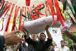 مراسم تشییع و تدفین شهید گمنام در سازمان پدافند غیرعامل