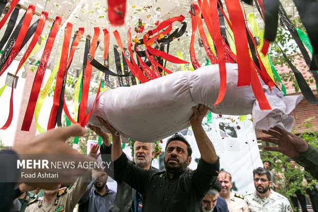 مراسم تشییع و تدفین شهید گمنام در سازمان پدافند غیرعامل