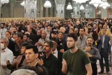عزاداری شهادت امام جعفر صادق (ع) در حرم رضوی