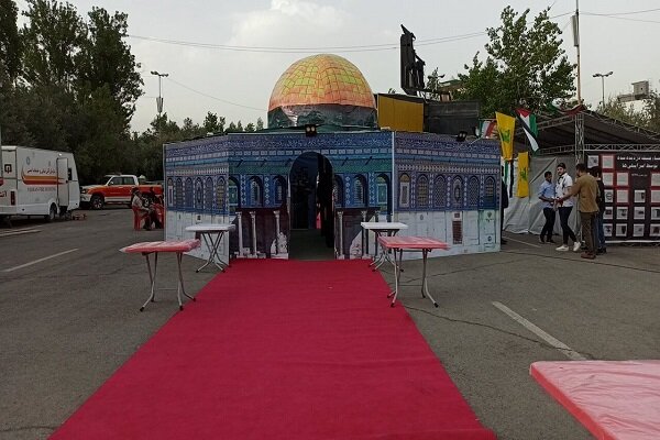 مسجد قبّة الصخرة حاضراَ في معرض الكتاب الدولي بالعاصمة طهران