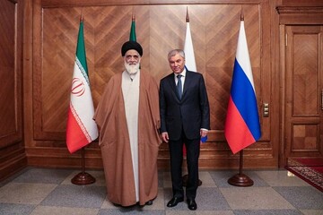 State Duma speaker hails Iran, Russia high-level ties