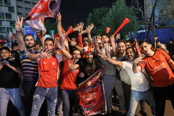 Persepolis fans celebrate wining IPL title by their team