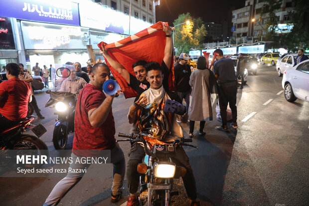 Persepolis fans celebrate wining IPL title by their team