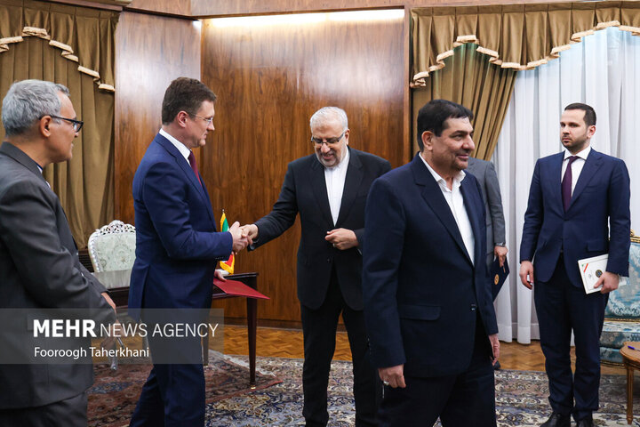 الکساندر نوواک معاون نخست وزیر روسیه که به تهران سفر کرده است عصر چهارشنبه (۲۷ اردیبهشت ۱۴۰۱) با محمد مخبر معاون اول رئیس جمهور دیدار کرد