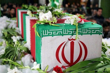 مراسم وداع با پیکر مطهر شهید مدافع امنیت کرمانشاهی