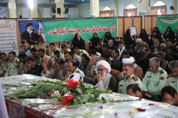 مراسم تشییع پیکر شهید استوار دوم «علی غنی با تدبیر» در زابل