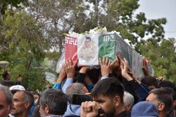 پیکر مرزبان شهید «ناصر حیدری دژ» در قوچان تشییع و تدفین شد