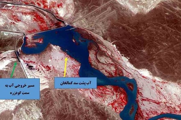 شاهد...صور الأقمار الصناعية تدحض ادعاء طالبان وتظهر وجود كميات كبيرة من المياه خلف سدي كجكي وكمالخان