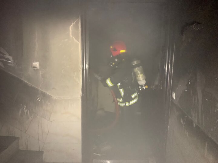 آتش سوزی یک آپارتمان در شیراز ٨ مصدوم داشت