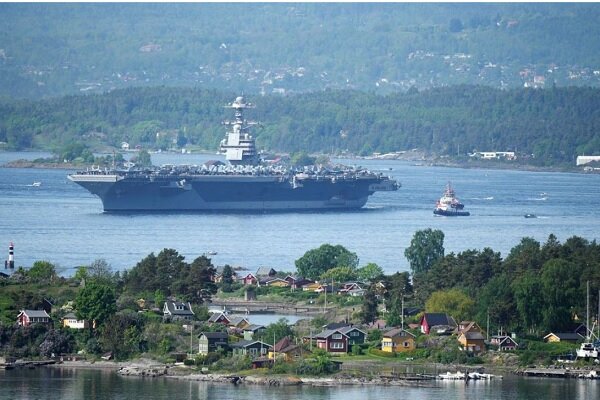 US aircraft carrier sails into Oslo amid tensions with Russia
