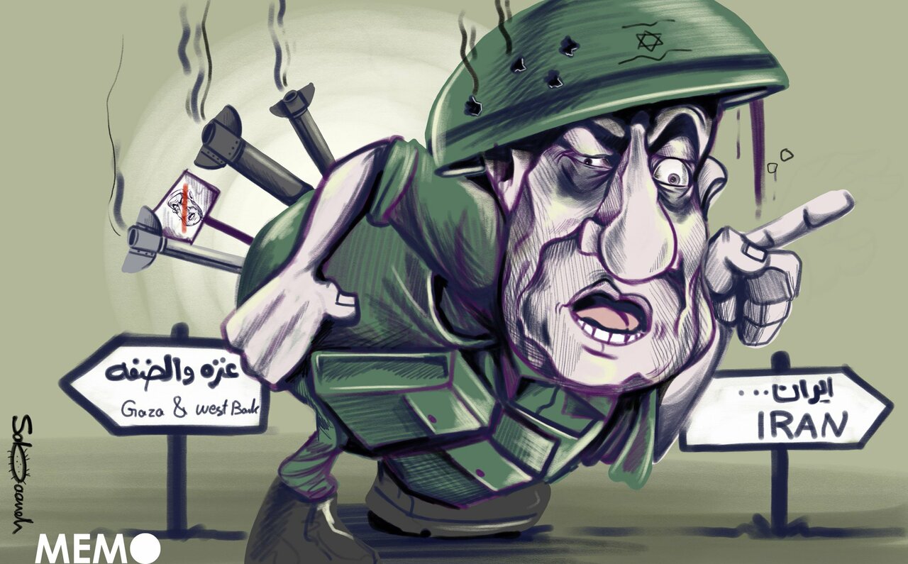 گرفتاری‌های نتانیاهو از نگاه کارتونیست عرب+ تصویر