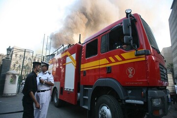 آتش‌سوزی گسترده در قاهره/ ۲۳ نفر مصدوم شدند