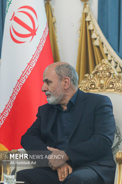 اکبر احمدیان، دبیر شورای عالی امنیت ملی ایران در دیدار با قاسم الاعرجی مشاور امنیت ملی عراق حضور دارد