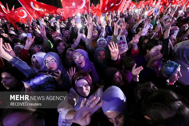 جشن پیروزی انتخابات اردوغان در ترکیه