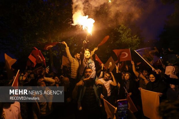 جشن پیروزی انتخابات اردوغان در ترکیه