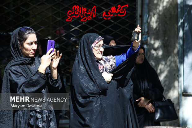 Funeral ceremony of martyred Iranian border guard in Bojnurd 