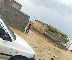 لحظه وقوع سیل در روستای «جهانخانملو» شهرستان بیله‌سوار