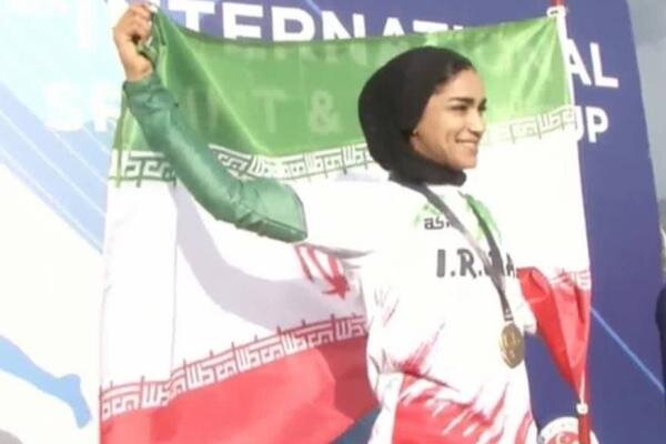 ایرانی خاتون نے ترک انڈور ایتھلیٹکس مقابلے میں گولڈ میڈل جیت لیا