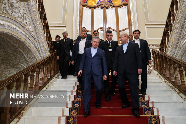 Iranian parl. speaker meets Turkmenistan's Berdimuhamedov
