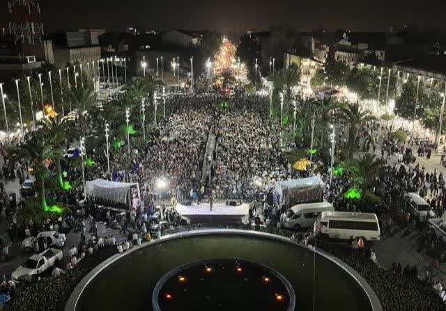 رشت غرق در باران نور سرور در روز میلاد امام رضا (ع)