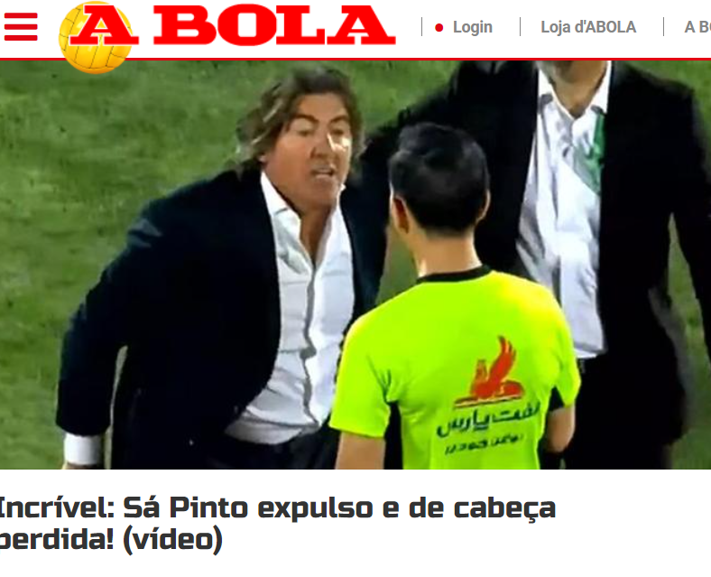 واکنش رسانههای پرتغال به شکست استقلال و درگیری ریکاردو ساپینتو