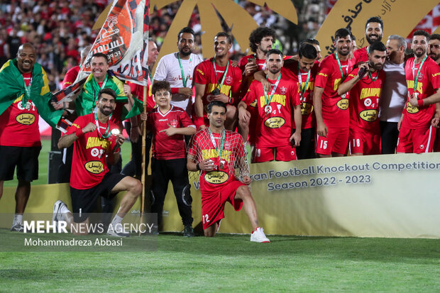 جشن قهرمانی پرسپولیس در جام حذفی فوتبال ایران