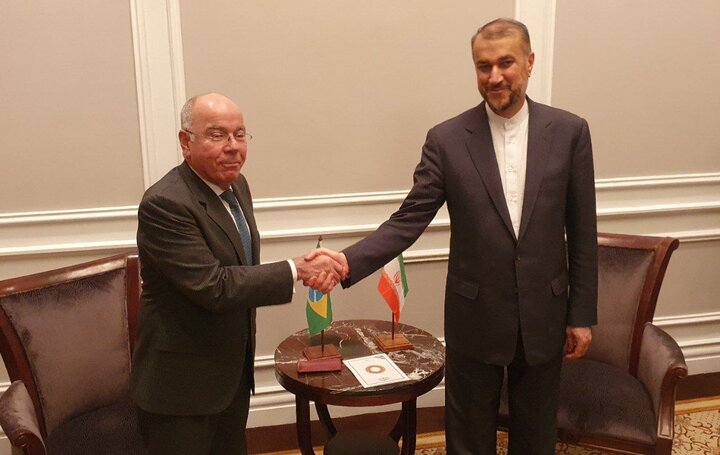 وزرای خارجه ایران و برزیل با یکدیگر دیدار کردند 