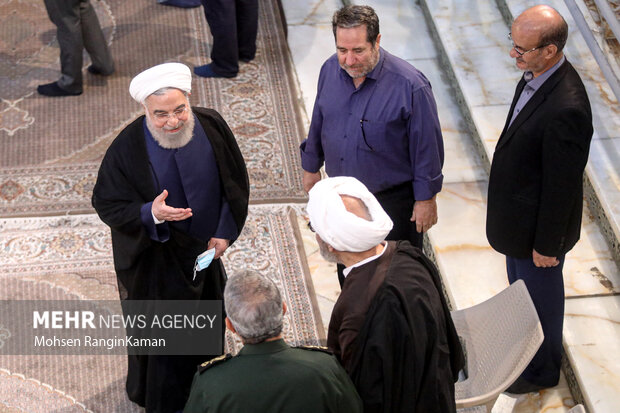حجت الاسلام حسن روحانی در مراسم سی و چهارمین سالگرد ارتحال امام خمینی (ره) حضور دارد