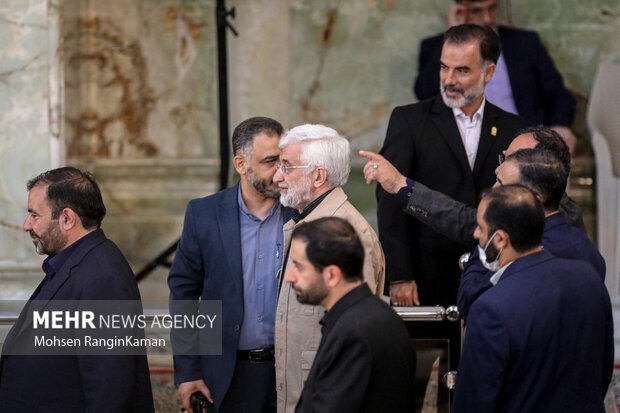 سعید جلیلی عضو مجمع تشخیص مصلحت نظام در مراسم سی و چهارمین سالگرد ارتحال امام خمینی (ره) حضور دارد