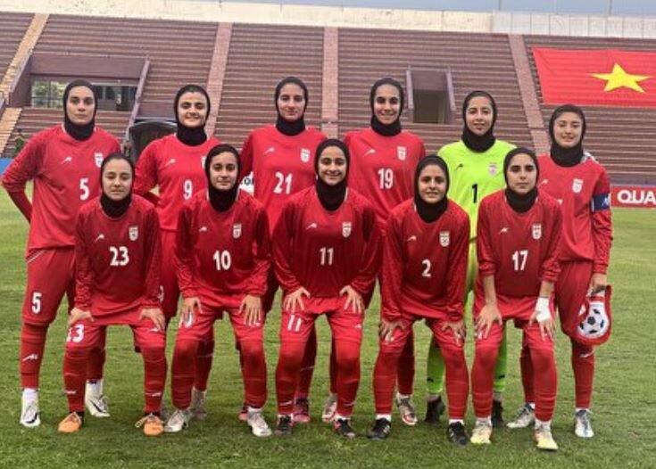 پیروزی تیم فوتبال دختران جوان ایران مقابل لبنان
