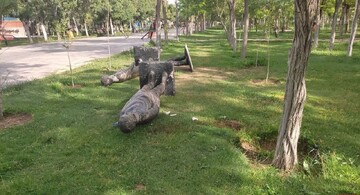 سقوط مجسمه در پارک شهدای گمنام اراک حادثه آفرید/ یک نوجوان جان باخت
