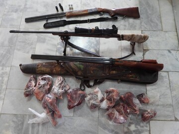 متخلف شکار غیرمجاز در منطقه حفاظت‌شده تنگ صیاد دستگیر شد