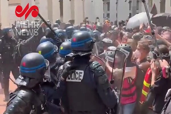 حمله گسترده پلیس به تظاهرکنندگان میانسال در فرانسه + فیلم