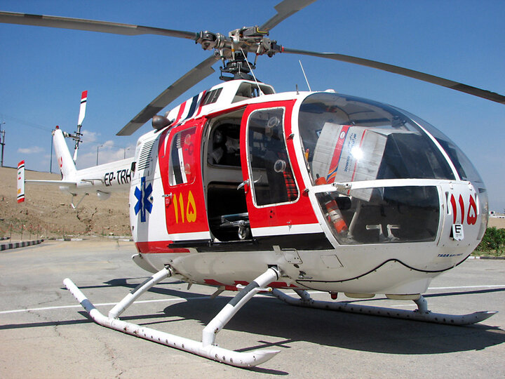پرواز بالگرد اورژانس برای امدادرسانی در مناطق«هنام» و «اشترانکوه»